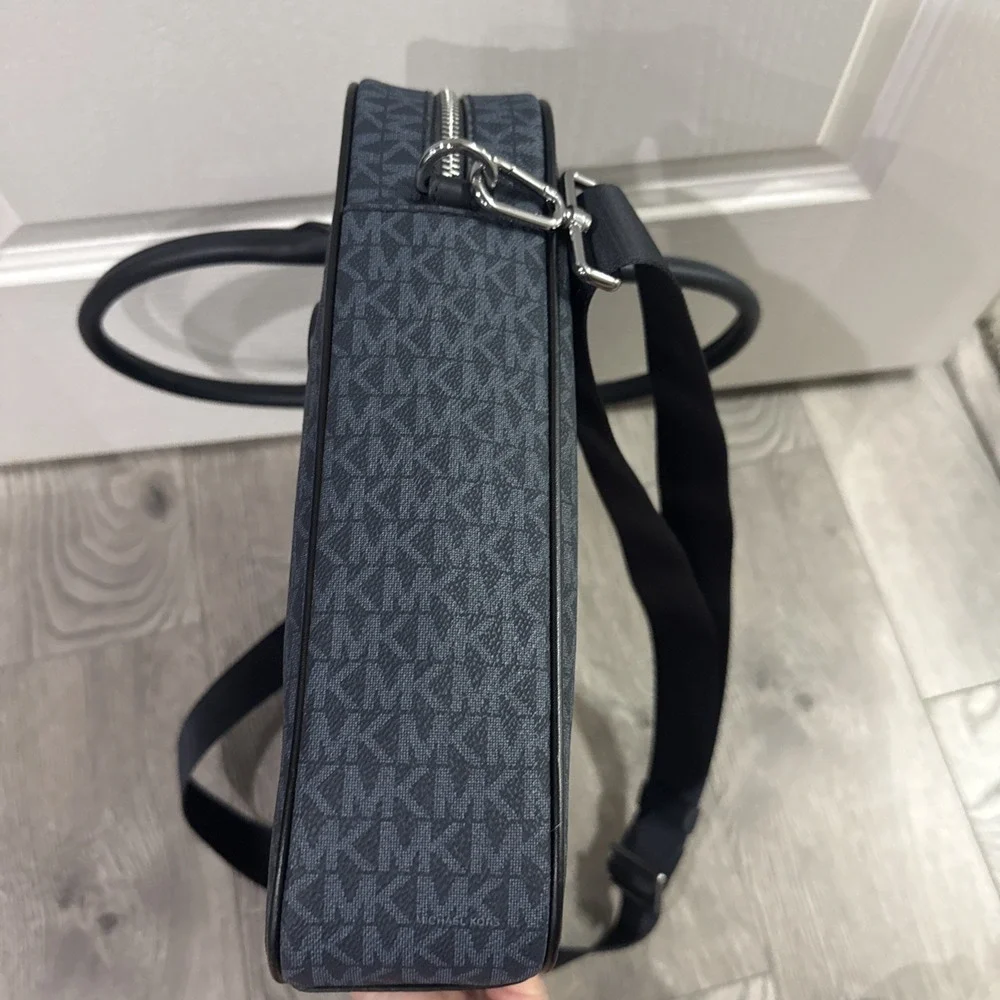 Michael Kors Hudson Logo Double Gusset Briefcase‎ Carry Laptop Bag Reg $425